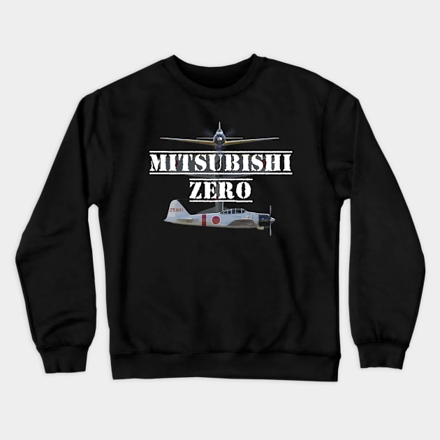 mitsubishi zero Crewneck Sweatshirt by Dingo Digital